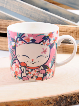  Porselen Kupa Şans Kedisi - MLC Cat Mug 041