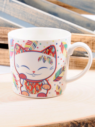  Porselen Kupa Şans Kedisi - MLC Cat Mug 037