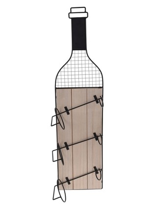 Şişe Görünümlü Metal Şaraplık 21x85 cm
