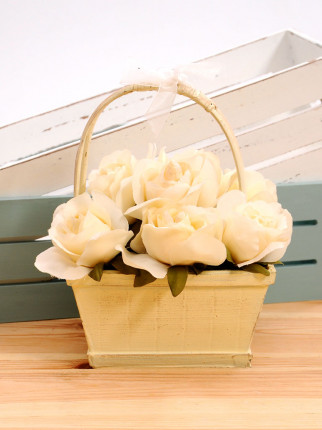 Dekoratif Çiçek - Beyaz Güller D70060
