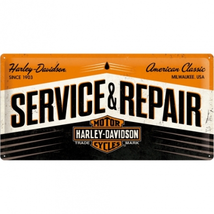 Nostalgic Art Service Repair Harley Davidson Teneke Tabela 25x50